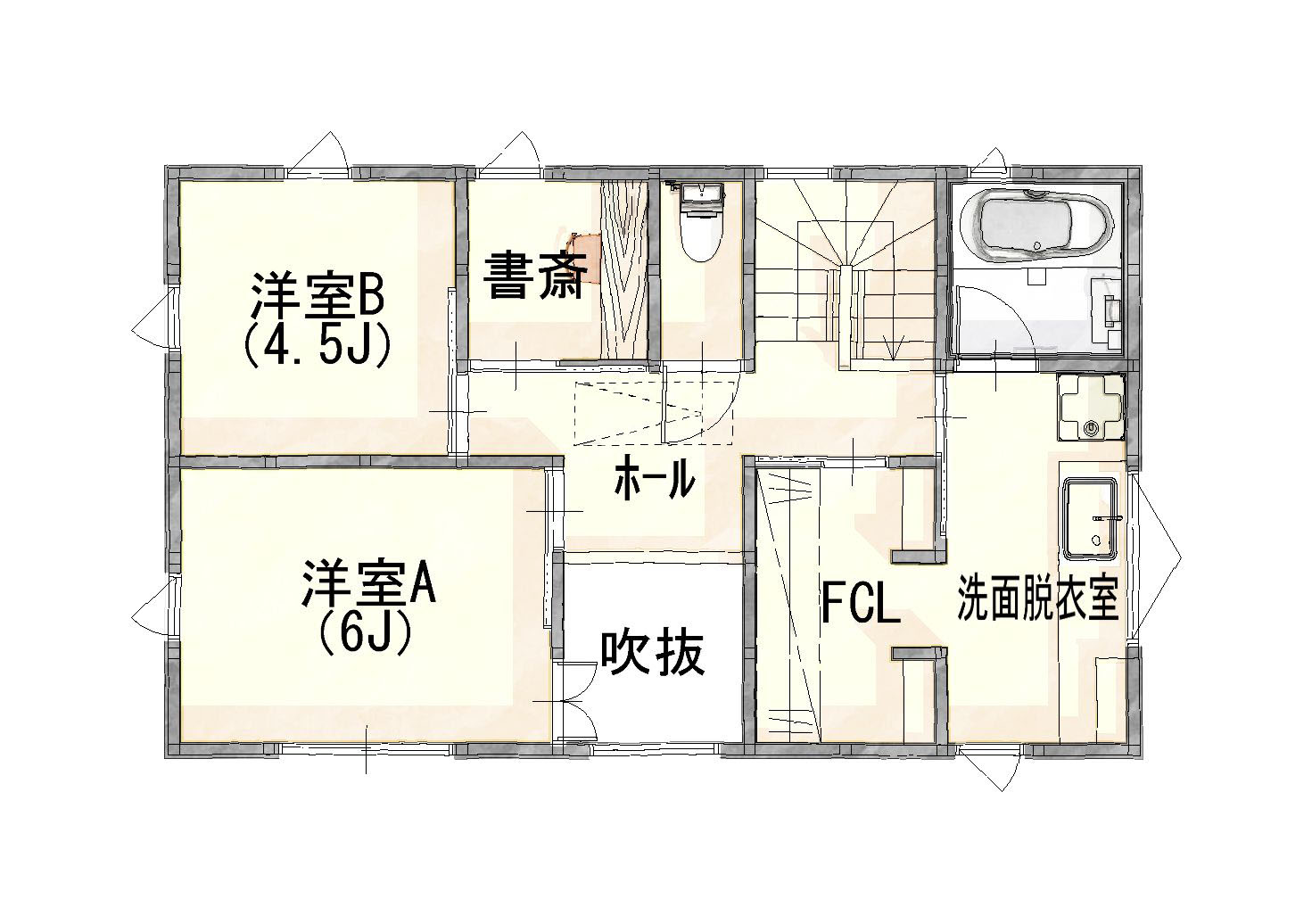 野田市完成見学会間取り2階