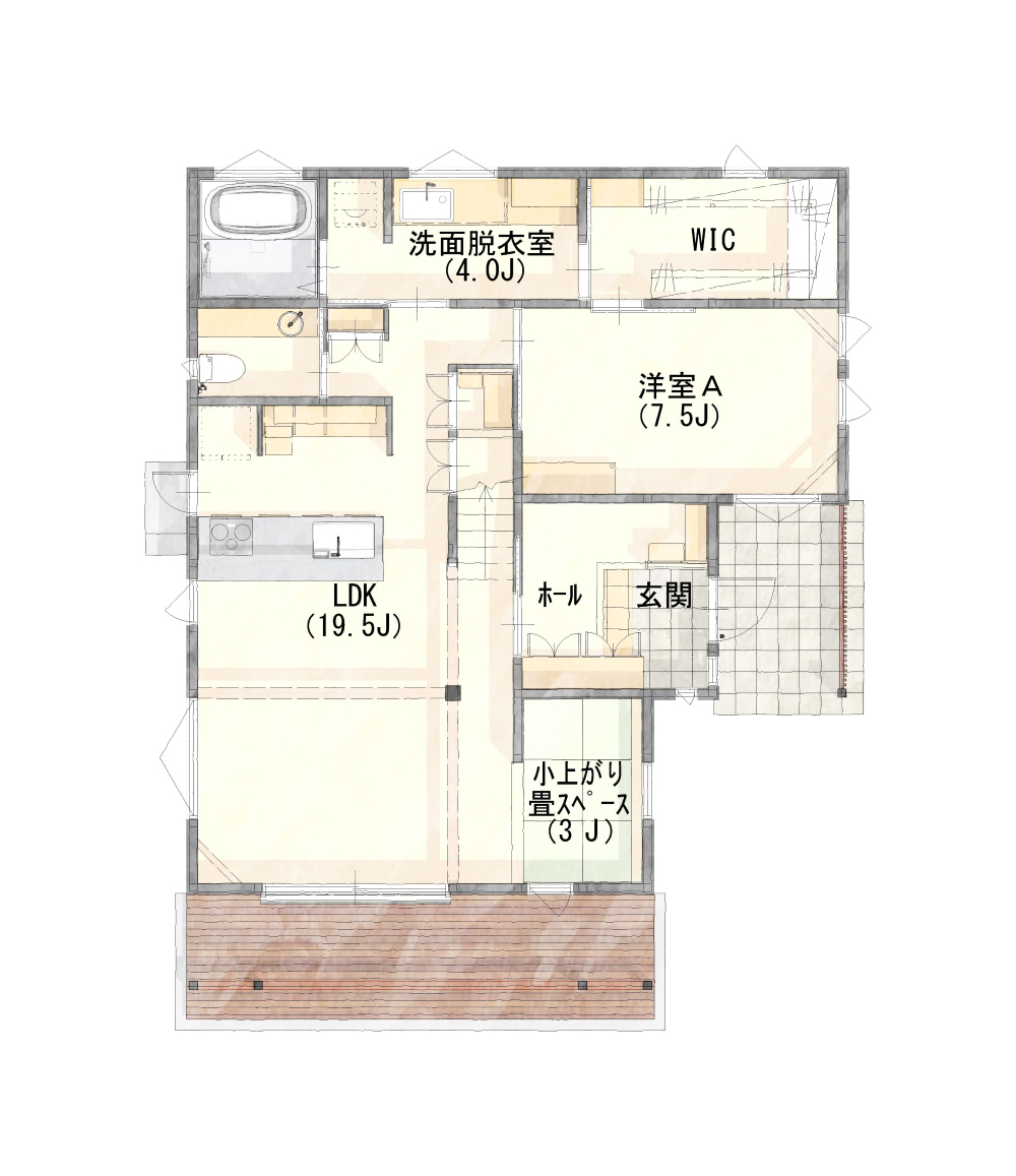 平屋ベース間取り1階