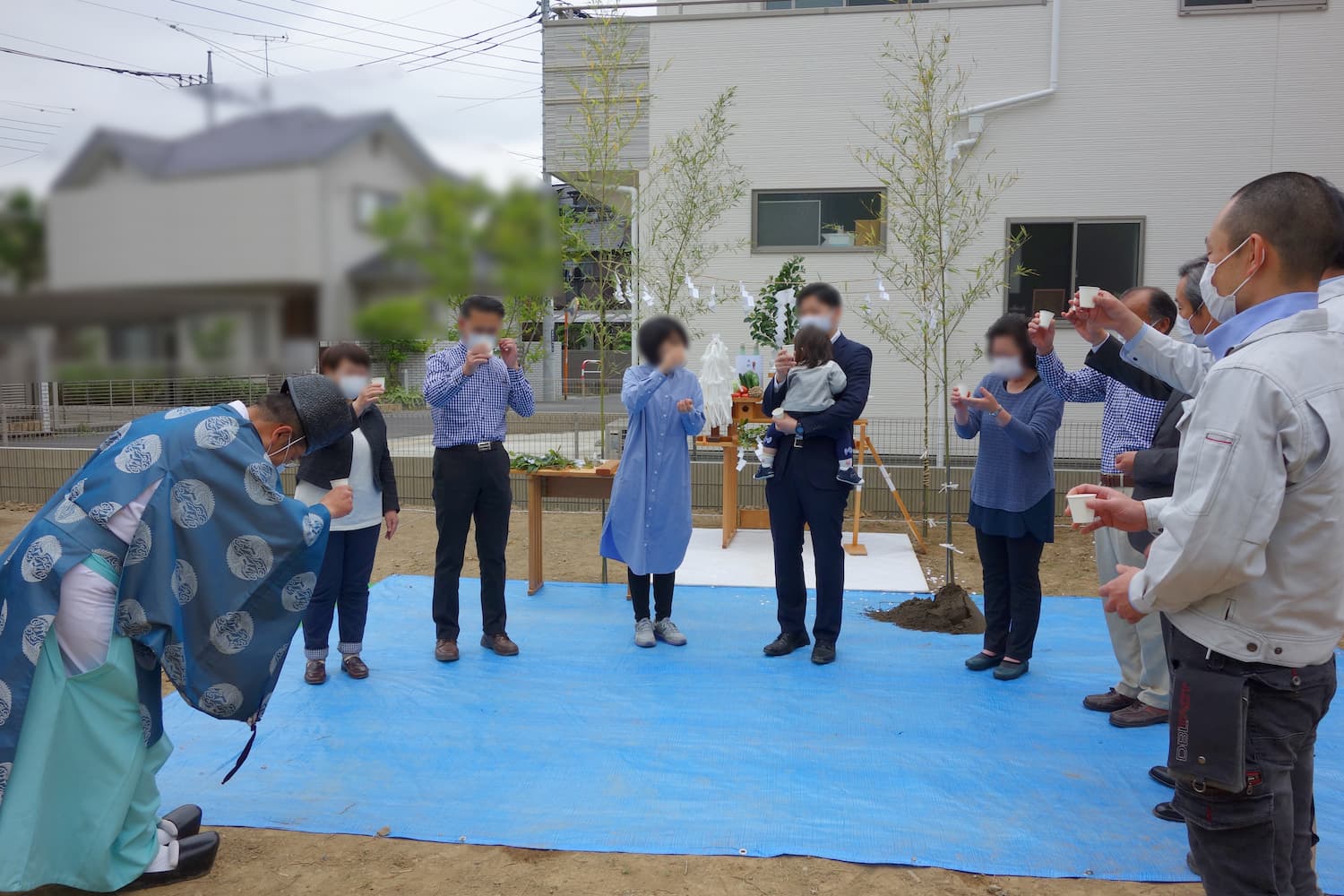 地鎮祭の様子