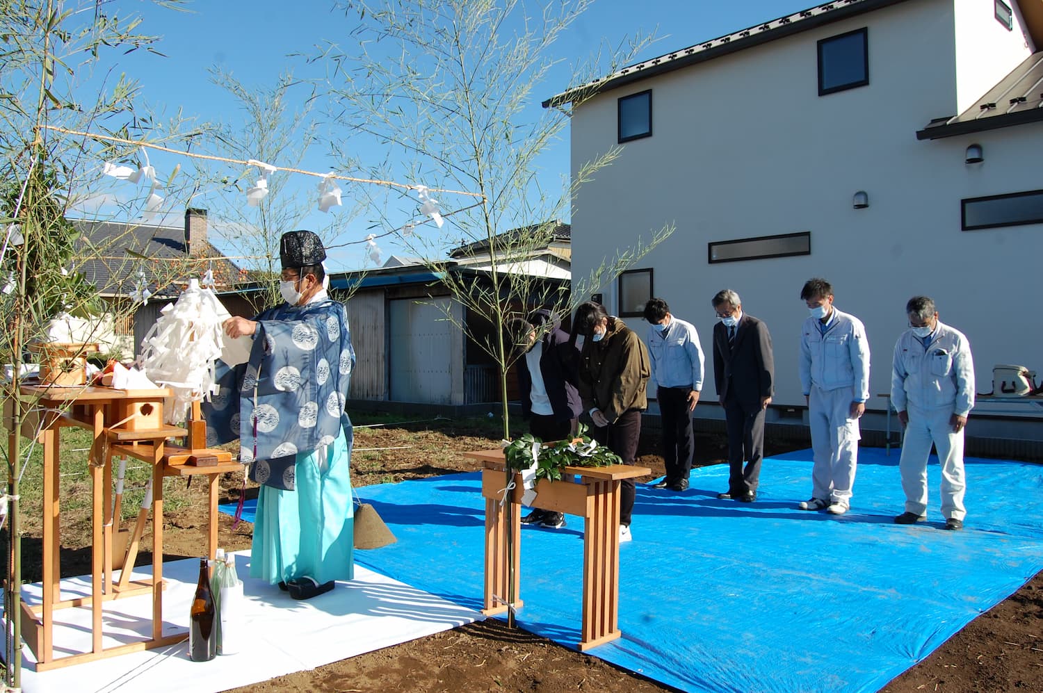 地鎮祭の様子