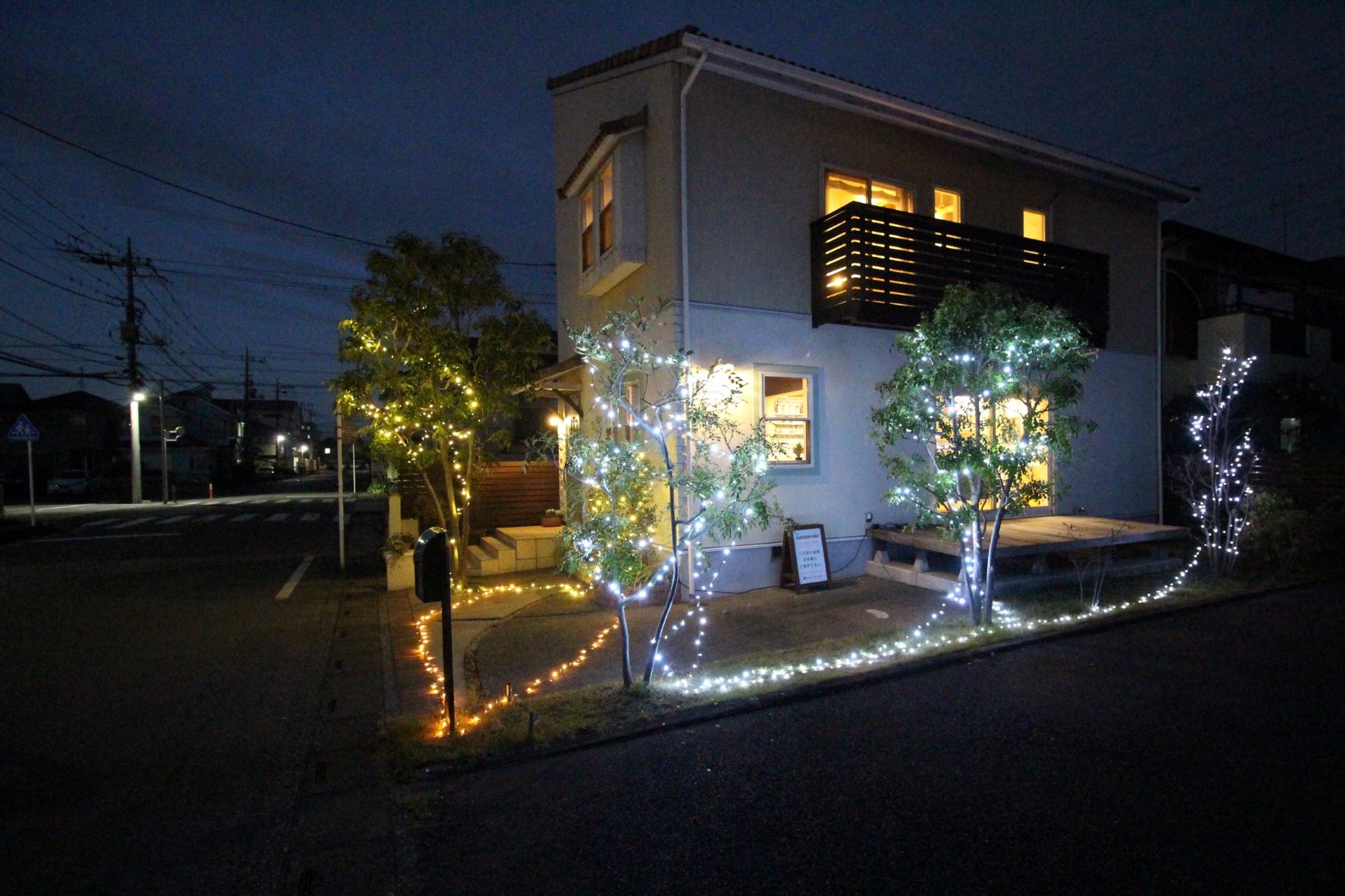 展示場のイルミネーション