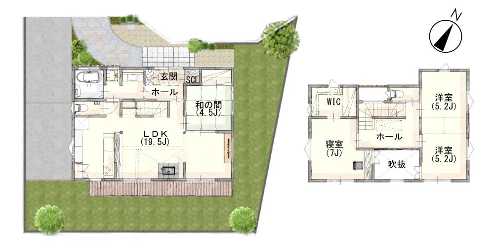 野田市モデル棟H区画間取り