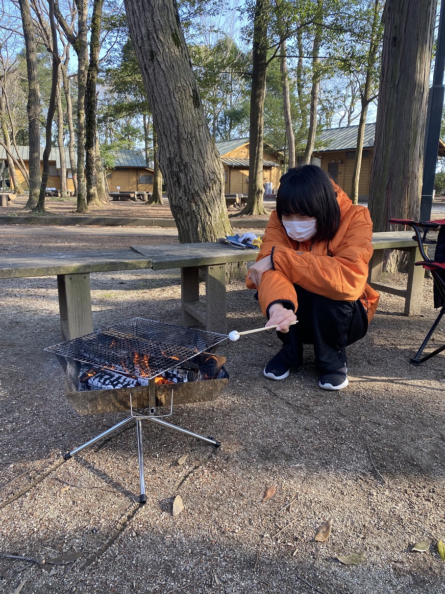 BBQでマシュマロ